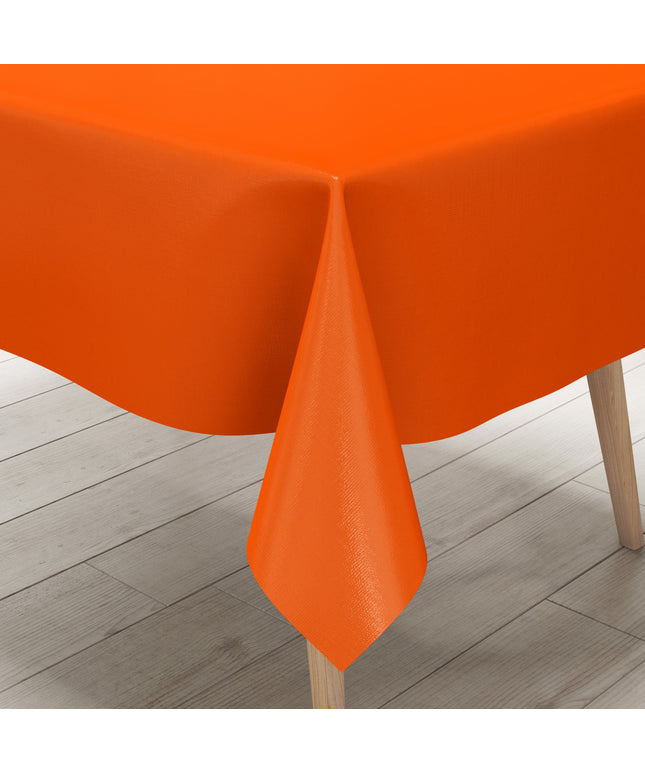 Wachstuchtischdecke Tischdecke einfarbig orange uni eckig rund oval kaufen wachstuchshop24.de