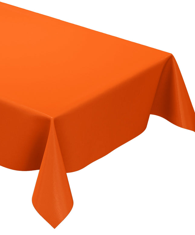 Wachstuch Tischdecke orange einfarbig unifarben uni021 eckig rund oval