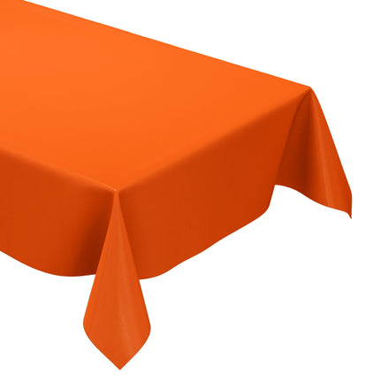 abwaschbare Wachstuch Tischdecke uni orange einfarbig Rollenware Meterware