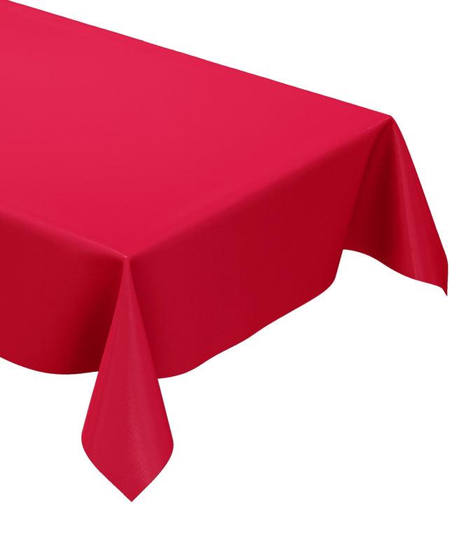 Wachstuch Tischdecke rot einfarbig unifarben uni186 eckig rund oval