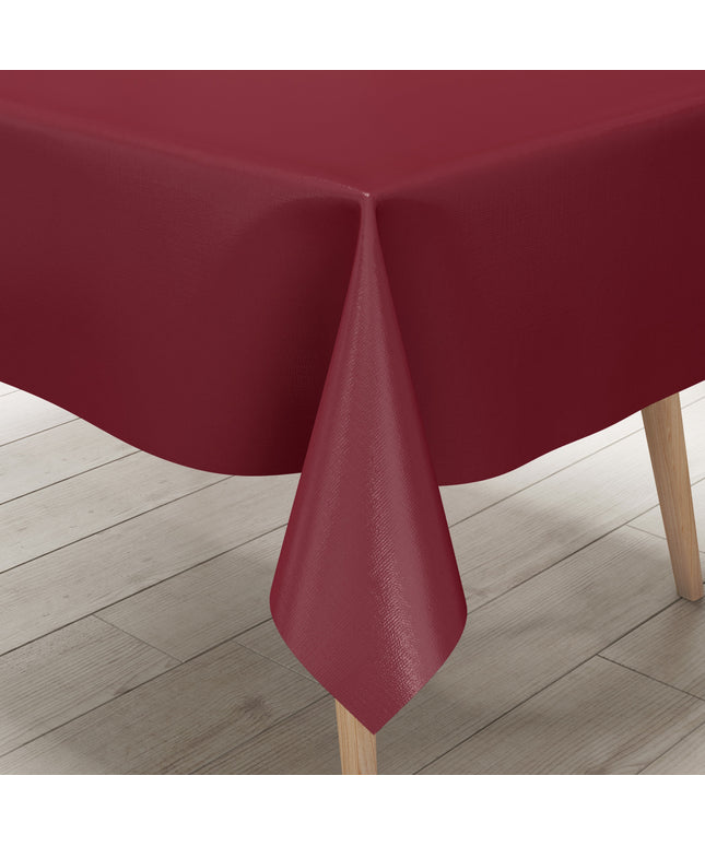 abwaschbare Wachstuch Tischdecke uni dunkelrot bordeaux einfarbig Rollenware Meterware
