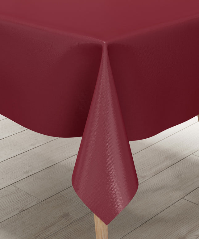 Wachstuch Tischdecke uni 209 einfarbig bordeaux dunkelrot unifarben weinrot eckig rund oval