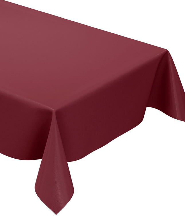 abwaschbare Wachstuch Tischdecke uni dunkelrot bordeaux einfarbig Rollenware Meterware