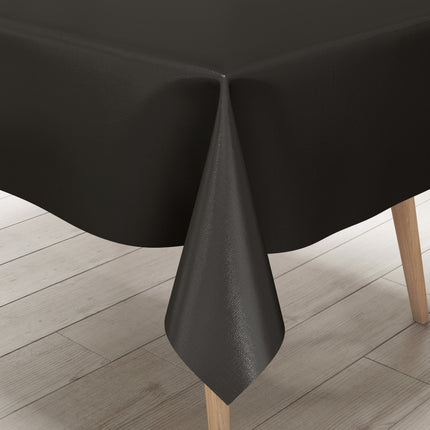 Wachstuch Tischdecke schwarz einfarbig unifarben uni24 eckig rund oval