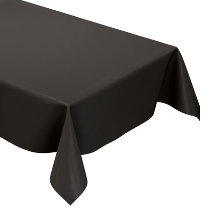 Wachstuch Tischdecke schwarz einfarbig unifarben uni24 eckig rund oval