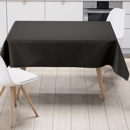 Wachstuch Tischdecke schwarz einfarbig unifarben uni24 eckig rund oval