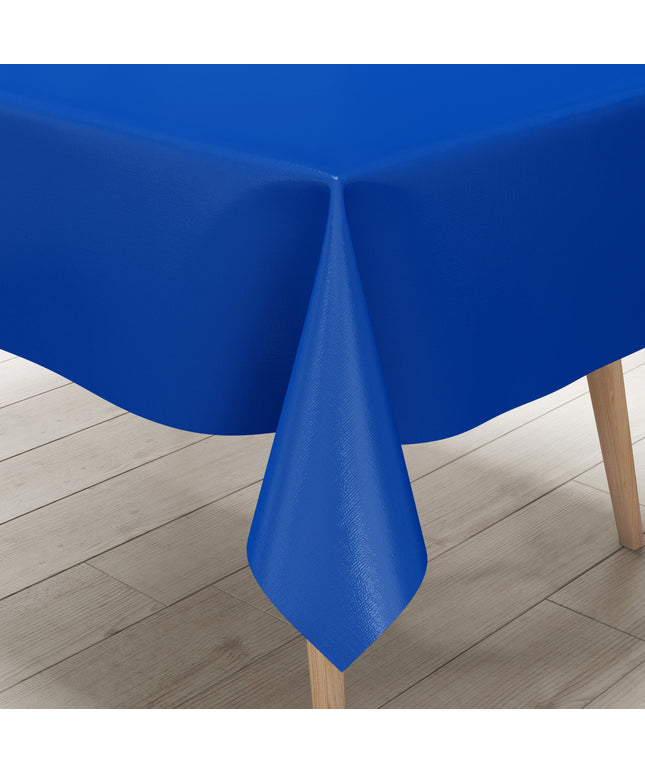 Wachstuch Tischdecke blau royalblau einfarbig unifarben uni295 eckig rund oval
