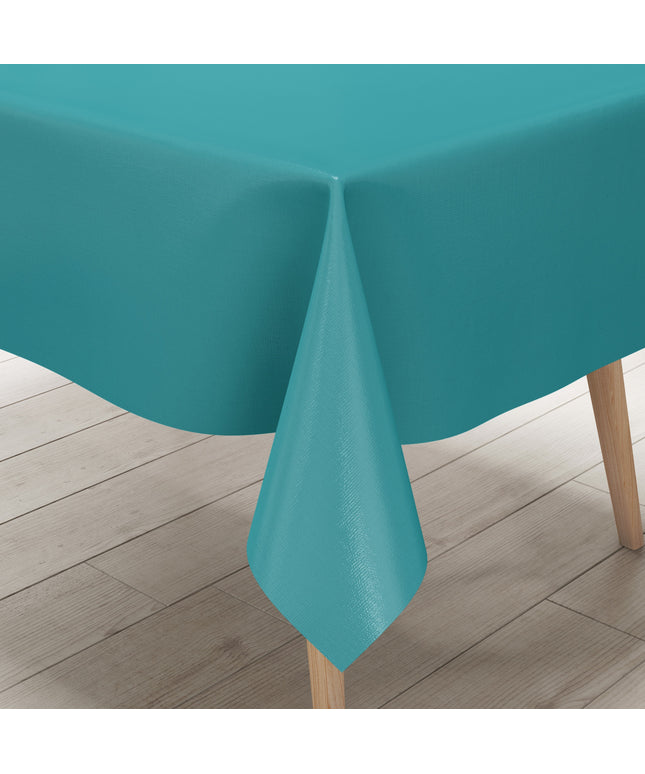 Wachstuch Tischdecke uni 321 einfarbig unifarben petrol eckig rund oval