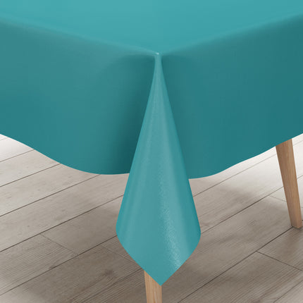 abwaschbare Wachstuch Tischdecke uni  petrol einfarbig Rollenware Meterware