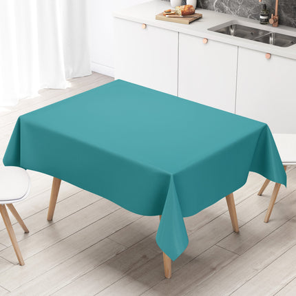 abwaschbare Wachstuch Tischdecke uni  petrol einfarbig Rollenware Meterware