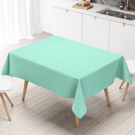 abwaschbare Wachstuch Tischdecke uni  minze mintgrün  einfarbig Rollenware Meterware