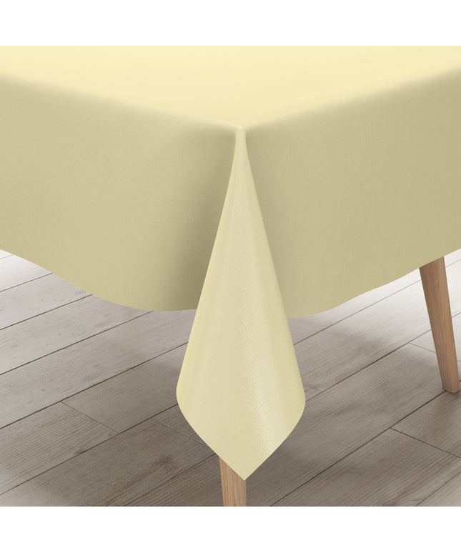 Wachstuch Tischdecke beige einfarbig unifarben uni7 eckig rund oval