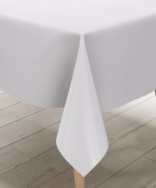 Wachstuch Tischdecke uni 0 weiß weiss einfarbig unifarben eckig rund oval