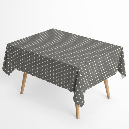 Jacquard Tischdecke aus beschichteter Baumwolle Fleckenschutz VAN GOGH OSCURO anthrazit Punkte eckig rund oval